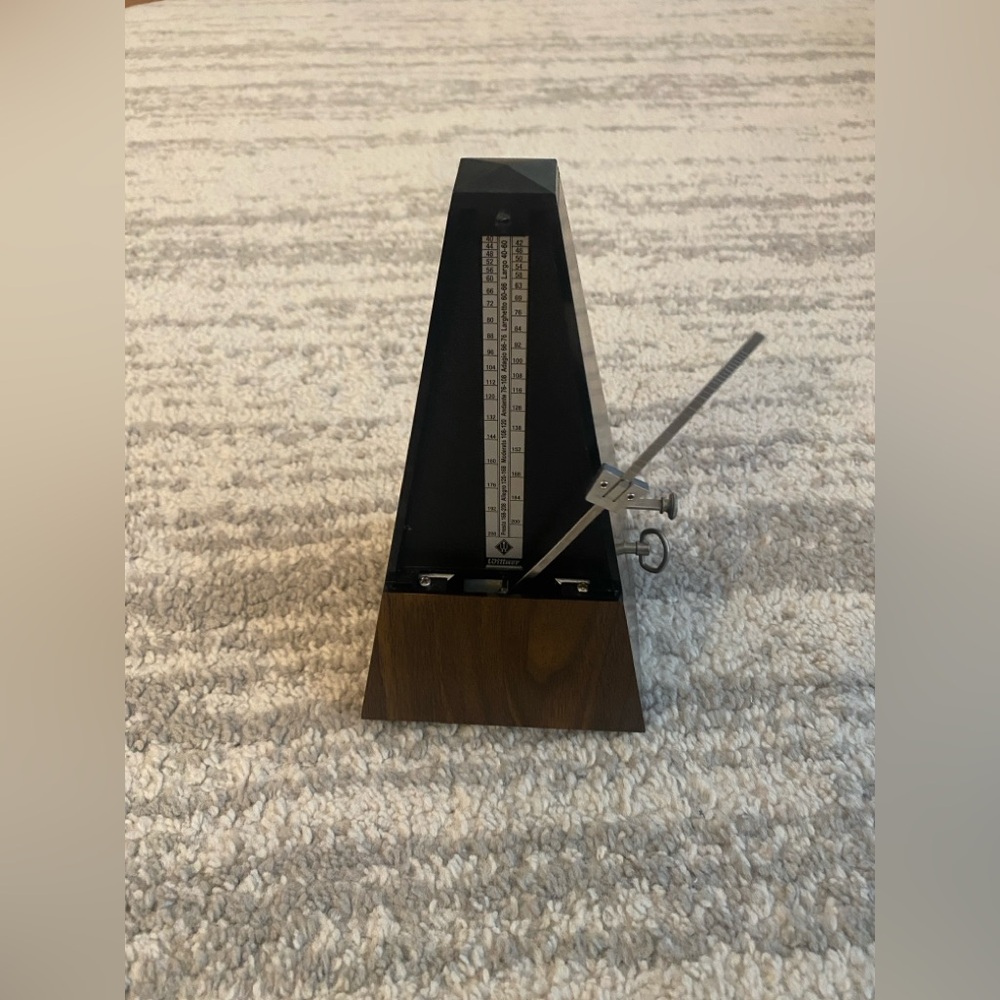 Vintage Wittner Plastic Walnut Metronome with Bell